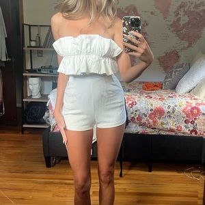 Princess Polly Hunter Mae Romper White